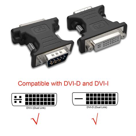 New DVI Female to VGA male adapter DVI-D dual link 24+1 ADAPTOR Converter _b | eBay