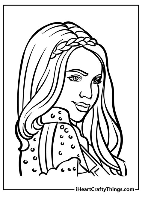 Descendants 2 Printable Coloring Pages Disneyclipscom Sketch Coloring ...