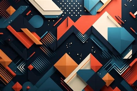 Premium Photo | Aesthetic wallpaper made of abstract geometric shapes