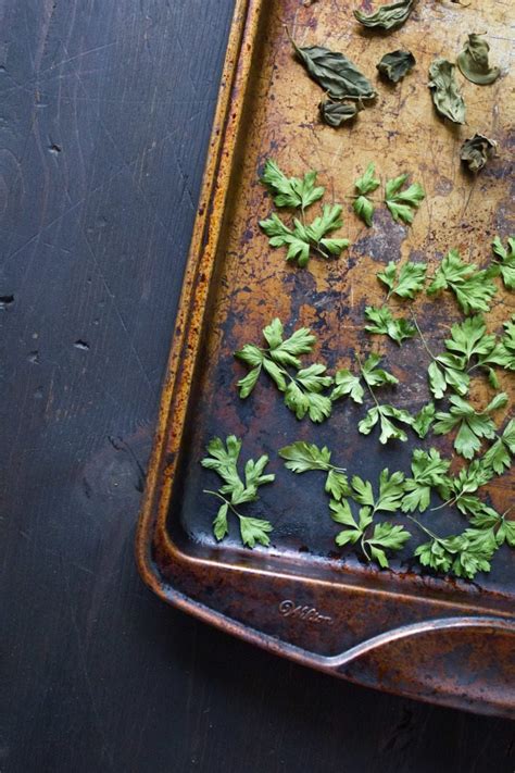 How To Dry Fresh Herbs In The Oven - Wife Mama Foodie