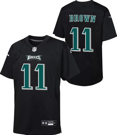 Nike Youth Philadelphia Eagles A.J. Brown #11 Black Game Jersey - Big ...