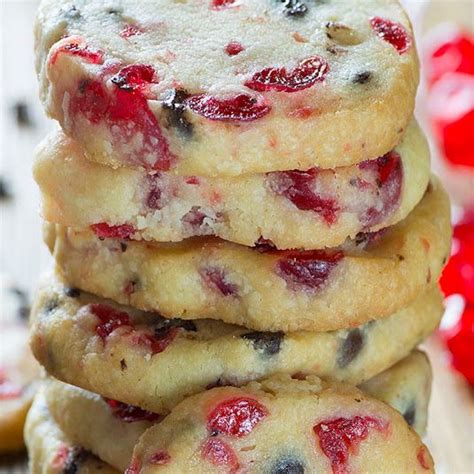 Christmas Maraschino Cherry Shortbread Cookies