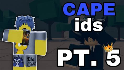 COOL CAPE IDS TO USE!! PT. 5 | Roblox The Strongest Battlegrounds - YouTube