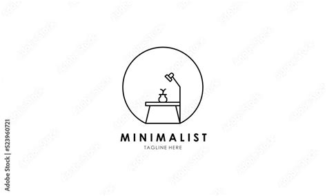 Minimalist furniture logo, line art furniture logo vector Stock Vector ...