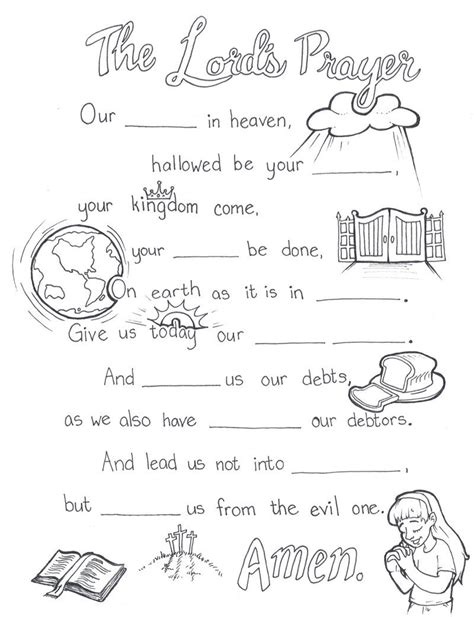 Lords Prayer Coloring Page