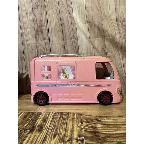 Mattel Barbie Dream Camper RV Pink 2016 Motorhome Van Bathroom Shower Transform