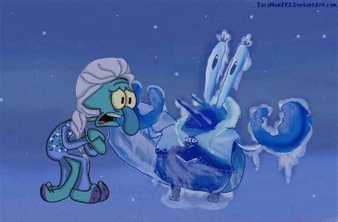 Mr krabs and squidward reenacting frozen ahaha | Spongebob art, Cartoon ...