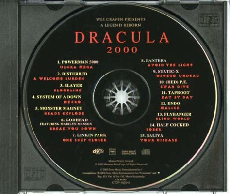 Dracula 2000 Soundtrack (2000) - CD Sniper Reference Collection of Rare ...