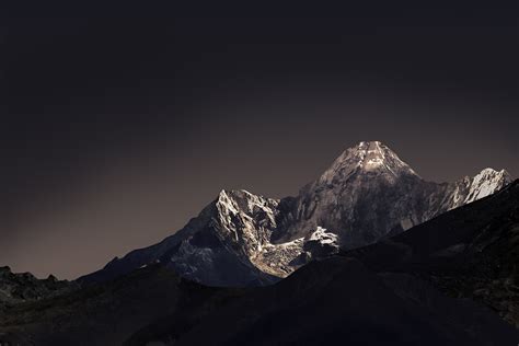 Snow mountain during night HD wallpaper | Wallpaper Flare