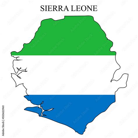 Sierra Leone map vector illustration. Global economy. Famous country. Western Africa. Africa ...