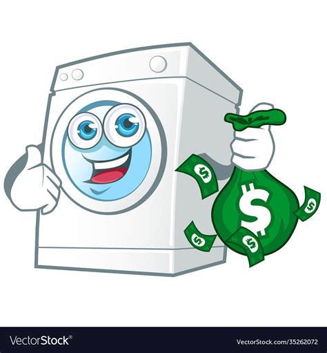 Washing machine cartoon Royalty Free Vector Image