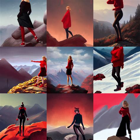 kate upton standing on top of the mountain, wearing | Stable Diffusion ...