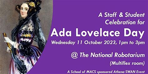 A Staff and Student Celebration for Ada Lovelace Day 2023 – Ada Lovelace Day