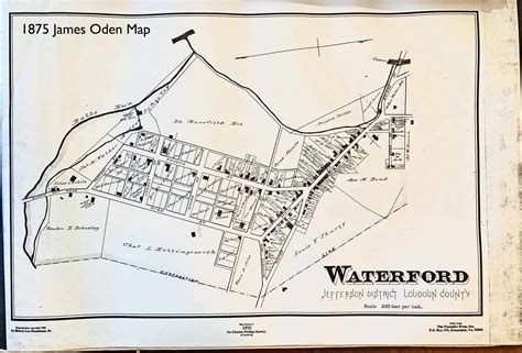 1875 Map of Waterford Virginia | History of Waterford Virginia