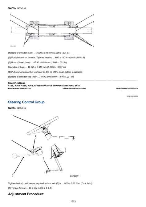 Caterpillar CAT 416B Backhoe Loader Service Repair Manual (8ZK00001 ...