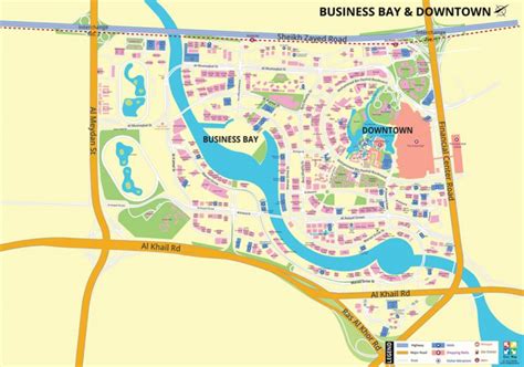 Business Bay and Downtown Map - Dubai Map - Interactive 3D Map - Abu Dhabi Map | Easy Map GCC's ...