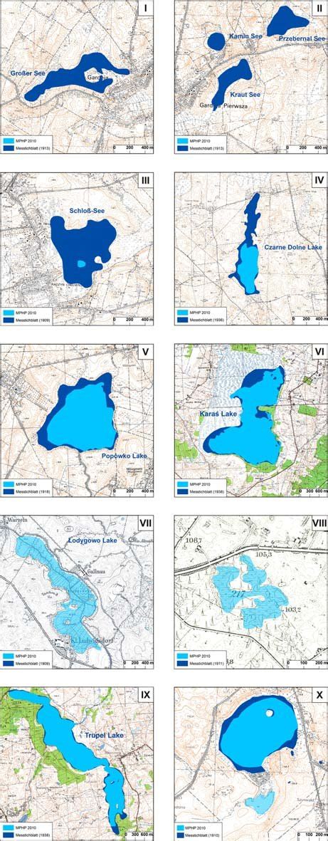 Examples of total lake atrophy Grosser See (I) and Kraut See (II),... | Download Scientific Diagram