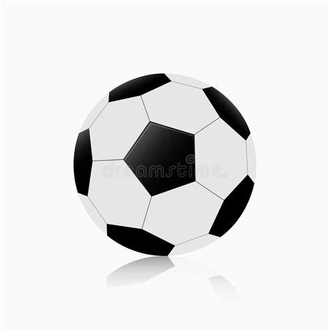 Soccer Ball Isolated on White Background Stock Vector - Illustration of ...