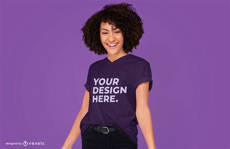 Female Model T-shirt Mockup Design Psd PSD Editable Template