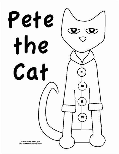 Pete The Cat Printable Coloring Page - Coloring Home