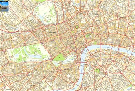 Central London Offline Sreet Map, Including Westminter, The City regarding London Street Map ...