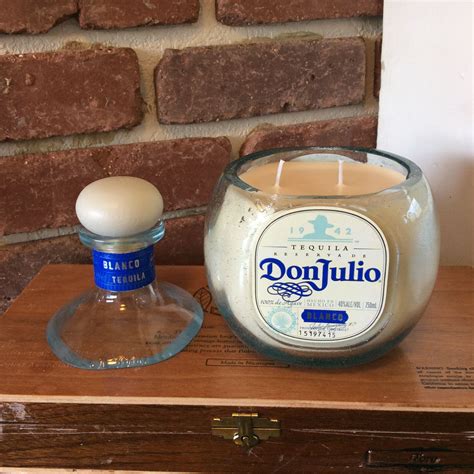 Don Julio Blanco Tequila Bottle Candle with Lid Wrenchenvydesigns.com | Bottle candles, Tequila ...