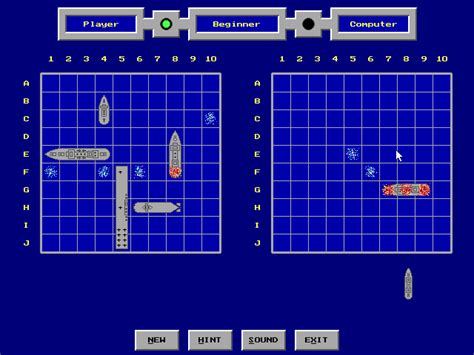 Battleship game at DOSGames.com