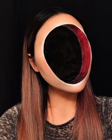 This Faceless Makeup by Mimi Choi Is the Scariest Optical Illusion Ever | Allure