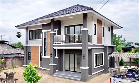 Double Storey House Plan with Balcony - Pinoy House Designs