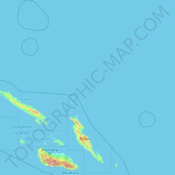 Malaita Province topographic map, elevation, terrain