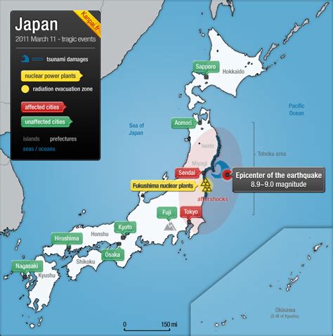 Map of Japan since March 11