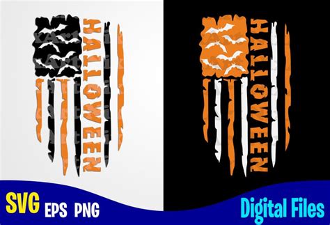 Halloween Flag, USA Flag, Happy Halloween, Halloween, Halloween svg, Funny Halloween design svg ...