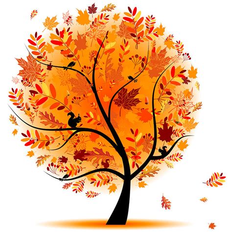 Autumn tree vector illustration