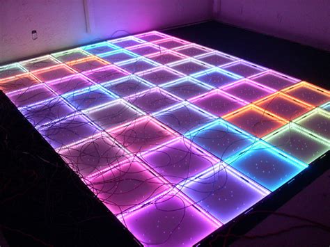 RGB Color Changing LED Techno Dance Floor using 24 Channel DMX Driver