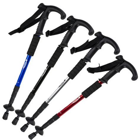 Aliexpress.com : Buy Alpenstock 4 Section Antishock Telescopic Walking Hiking Stick Trekking ...