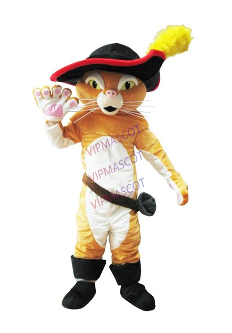 Adult Puss The Boots Cat Mascot Costume Party Costumes Carnival Costumes Fancy Dress Costumes ...