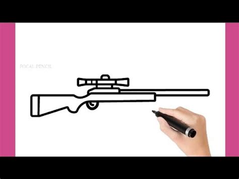 HOW TO DRAW SNIPER GUN - YouTube