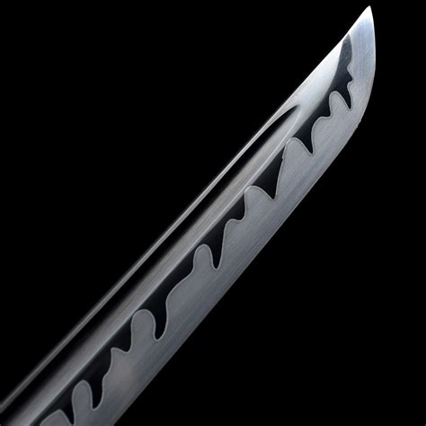 Handmade High Manganese Steel Black Blade Real Japanese Samurai Katana ...