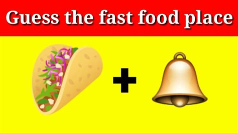 CAN YOU GUESS THE FAST FOOD PLACE? ||Emoji quiz|| Amazing emoji challenge and quizes. - YouTube