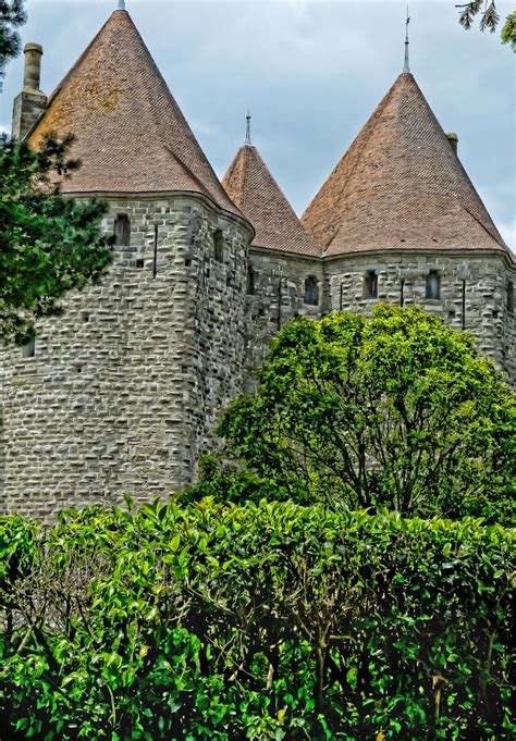 Three of the 52 towers of the medieval city of Carcasonne,… | Flickr