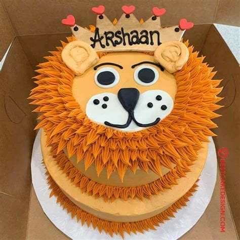 50 Lion Cake Design (Cake Idea) - October 2019 | Lion birthday cake ...