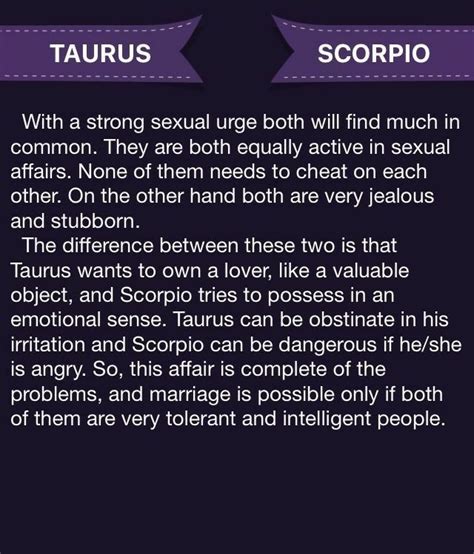 Taurus scorpio compatibility – Artofit