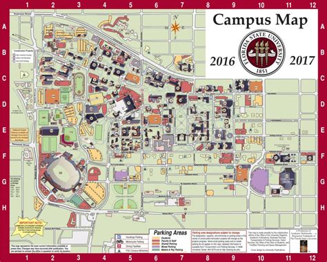 Campus Map | Fsu Online Visitor's Guide - Florida State University Map ...