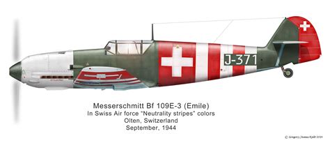 Swiss ME109, 1944 Me 109, Swiss Air, Rocket Power, Messerschmitt, White Crosses, Nose Art, Paint ...