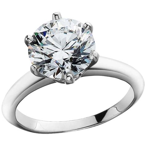 Tiffany and Co. 3.32 Carat GIA Cert Diamond Gold Solitaire Ring at 1stDibs