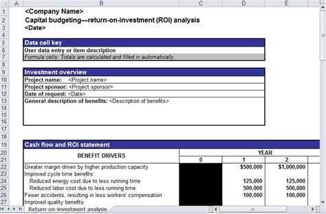 ROI Analysis | ROI Analysis Template | ROI Analysis Spreadsheet