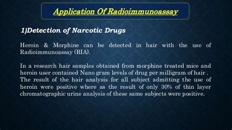 Application of Radioimmunoassay