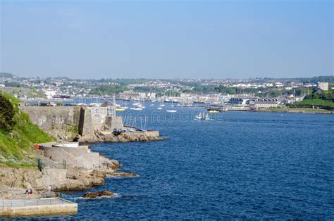 Ocean View from Plymouth Hoe, Plymouth, England Stock Photo - Image of ...