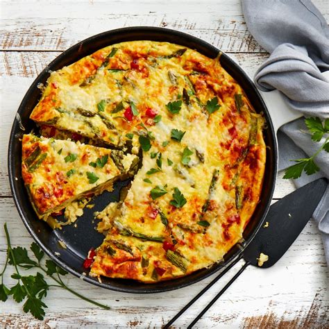 Baked Asparagus & Cheese Frittata Recipe - EatingWell