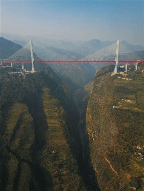 The Duge Bridge in China is the highest bridge in the world with the ...